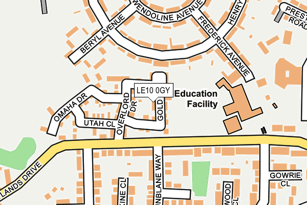LE10 0GY map - OS OpenMap – Local (Ordnance Survey) LE10 0GY map - OS OpenMap – Local (Ordnance Survey)
