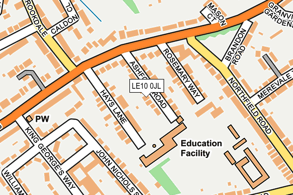 LE10 0JL map - OS OpenMap – Local (Ordnance Survey) LE10 0JL map - OS OpenMap – Local (Ordnance Survey)