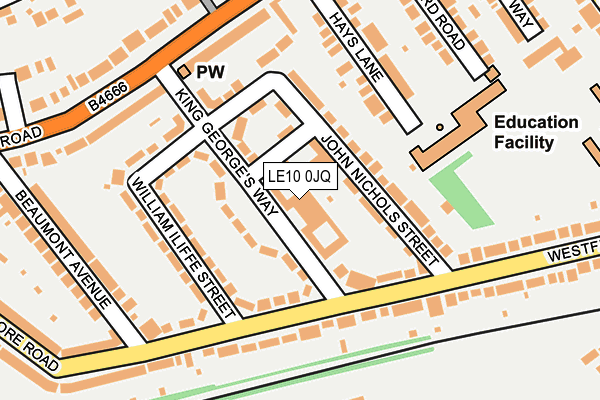 LE10 0JQ map - OS OpenMap – Local (Ordnance Survey) LE10 0JQ map - OS OpenMap – Local (Ordnance Survey)