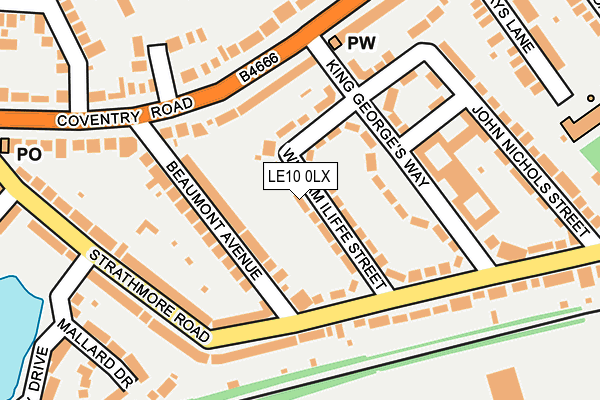 LE10 0LX map - OS OpenMap – Local (Ordnance Survey) LE10 0LX map - OS OpenMap – Local (Ordnance Survey)
