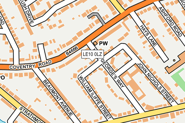 LE10 0LZ map - OS OpenMap – Local (Ordnance Survey) LE10 0LZ map - OS OpenMap – Local (Ordnance Survey)