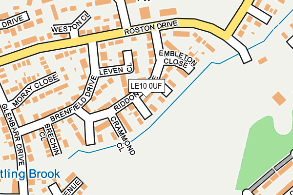 LE10 0UF map - OS OpenMap – Local (Ordnance Survey)