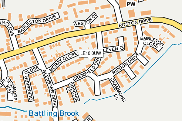 LE10 0UW map - OS OpenMap – Local (Ordnance Survey) LE10 0UW map - OS OpenMap – Local (Ordnance Survey)