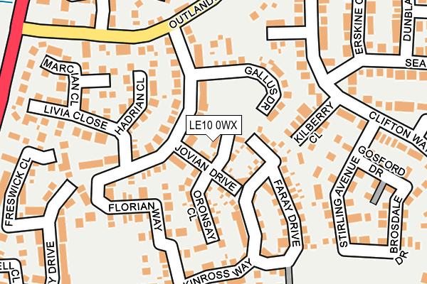 LE10 0WX map - OS OpenMap – Local (Ordnance Survey) LE10 0WX map - OS OpenMap – Local (Ordnance Survey)