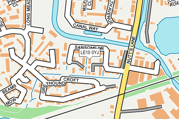 LE10 0YJ map - OS OpenMap – Local (Ordnance Survey) LE10 0YJ map - OS OpenMap – Local (Ordnance Survey)