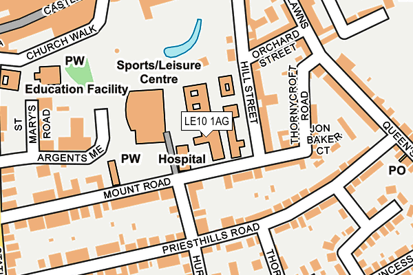 LE10 1AG map - OS OpenMap – Local (Ordnance Survey) LE10 1AG map - OS OpenMap – Local (Ordnance Survey)