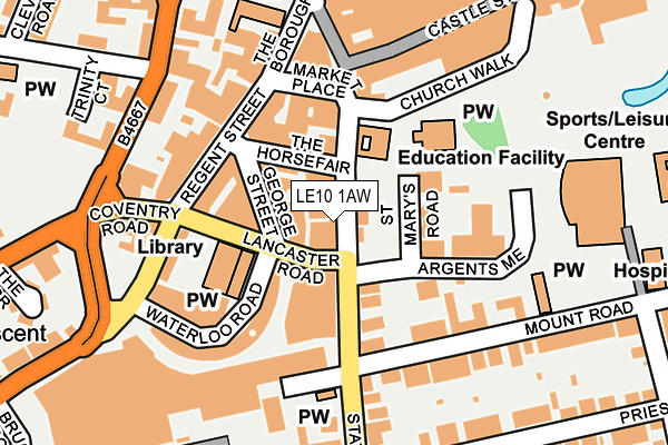 LE10 1AW map - OS OpenMap – Local (Ordnance Survey) LE10 1AW map - OS OpenMap – Local (Ordnance Survey)