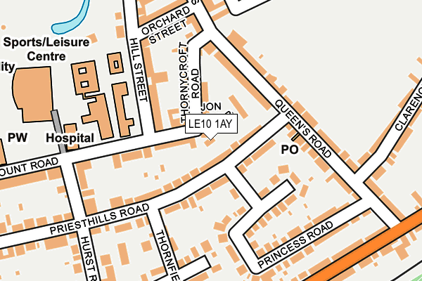 LE10 1AY map - OS OpenMap – Local (Ordnance Survey) LE10 1AY map - OS OpenMap – Local (Ordnance Survey)