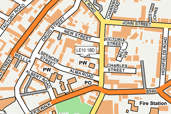 LE10 1BD map - OS OpenMap – Local (Ordnance Survey) LE10 1BD map - OS OpenMap – Local (Ordnance Survey)