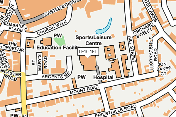 LE10 1FL map - OS OpenMap – Local (Ordnance Survey) LE10 1FL map - OS OpenMap – Local (Ordnance Survey)