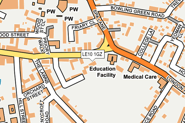 LE10 1GZ map - OS OpenMap – Local (Ordnance Survey) LE10 1GZ map - OS OpenMap – Local (Ordnance Survey)