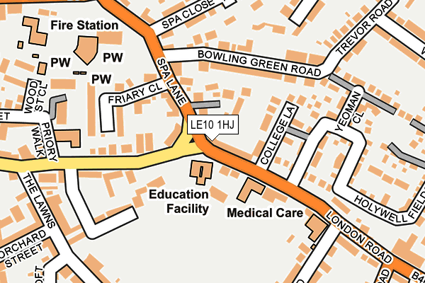 LE10 1HJ map - OS OpenMap – Local (Ordnance Survey) LE10 1HJ map - OS OpenMap – Local (Ordnance Survey)
