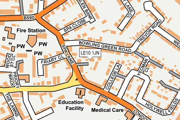 LE10 1JN map - OS OpenMap – Local (Ordnance Survey) LE10 1JN map - OS OpenMap – Local (Ordnance Survey)