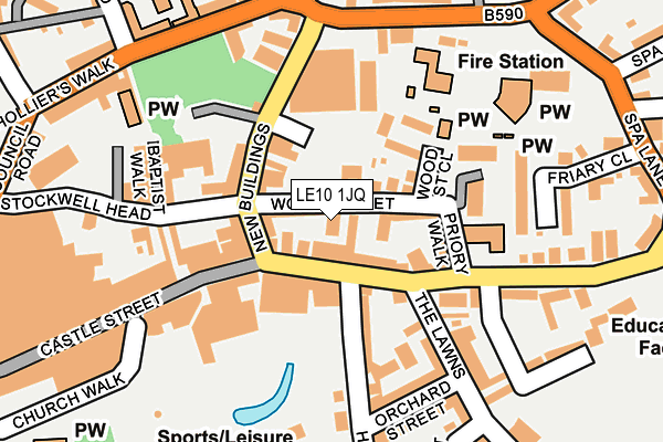 LE10 1JQ map - OS OpenMap – Local (Ordnance Survey) LE10 1JQ map - OS OpenMap – Local (Ordnance Survey)