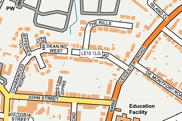 LE10 1LG map - OS OpenMap – Local (Ordnance Survey) LE10 1LG map - OS OpenMap – Local (Ordnance Survey)