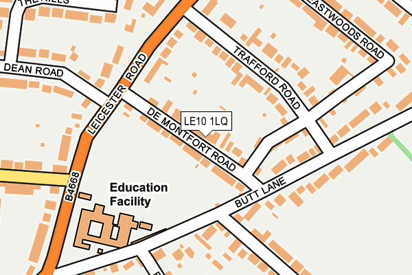 LE10 1LQ map - OS OpenMap – Local (Ordnance Survey) LE10 1LQ map - OS OpenMap – Local (Ordnance Survey)