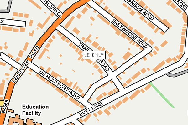 LE10 1LY map - OS OpenMap – Local (Ordnance Survey) LE10 1LY map - OS OpenMap – Local (Ordnance Survey)