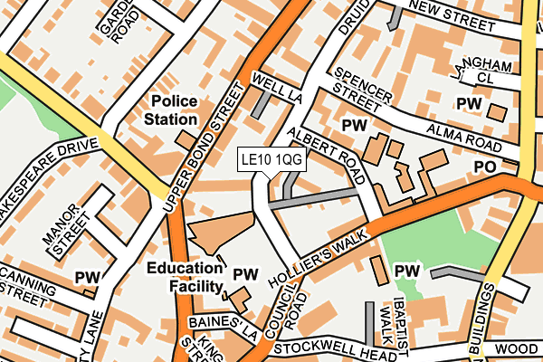 LE10 1QG map - OS OpenMap – Local (Ordnance Survey) LE10 1QG map - OS OpenMap – Local (Ordnance Survey)