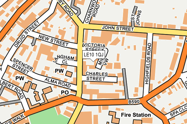 LE10 1QJ map - OS OpenMap – Local (Ordnance Survey) LE10 1QJ map - OS OpenMap – Local (Ordnance Survey)