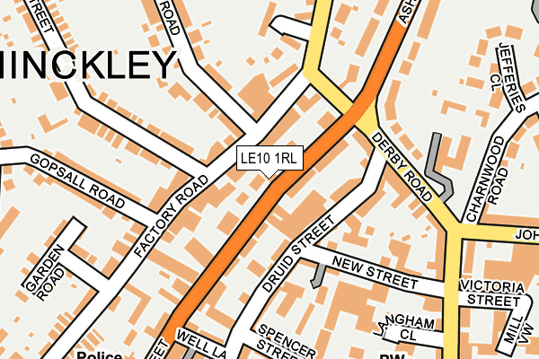LE10 1RL map - OS OpenMap – Local (Ordnance Survey) LE10 1RL map - OS OpenMap – Local (Ordnance Survey)