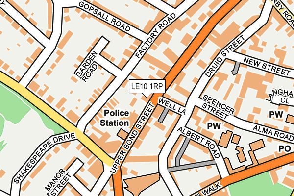 LE10 1RP map - OS OpenMap – Local (Ordnance Survey) LE10 1RP map - OS OpenMap – Local (Ordnance Survey)
