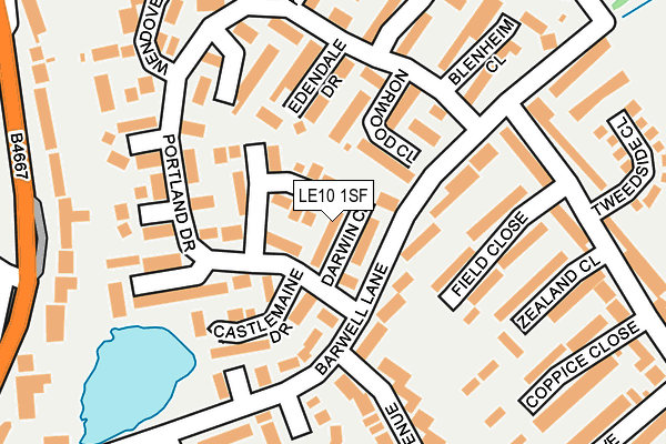 LE10 1SF map - OS OpenMap – Local (Ordnance Survey) LE10 1SF map - OS OpenMap – Local (Ordnance Survey)