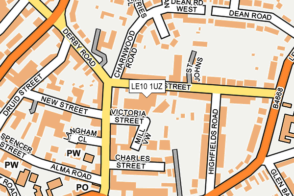 LE10 1UZ map - OS OpenMap – Local (Ordnance Survey) LE10 1UZ map - OS OpenMap – Local (Ordnance Survey)