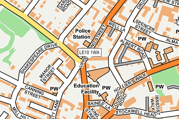 LE10 1WA map - OS OpenMap – Local (Ordnance Survey) LE10 1WA map - OS OpenMap – Local (Ordnance Survey)
