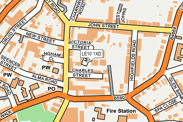 LE10 1XD map - OS OpenMap – Local (Ordnance Survey) LE10 1XD map - OS OpenMap – Local (Ordnance Survey)