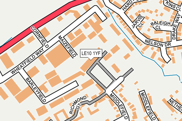 LE10 1YF map - OS OpenMap – Local (Ordnance Survey) LE10 1YF map - OS OpenMap – Local (Ordnance Survey)