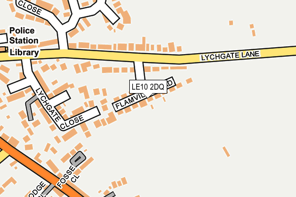 LE10 2DQ map - OS OpenMap – Local (Ordnance Survey)