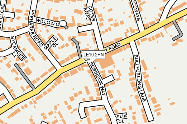 LE10 2HN map - OS OpenMap – Local (Ordnance Survey) LE10 2HN map - OS OpenMap – Local (Ordnance Survey)