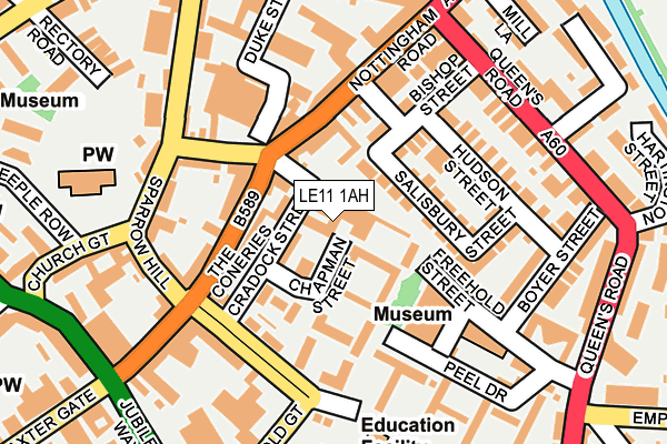 LE11 1AH map - OS OpenMap – Local (Ordnance Survey) LE11 1AH map - OS OpenMap – Local (Ordnance Survey)