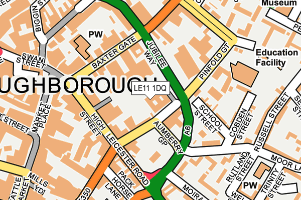 LE11 1DQ map - OS OpenMap – Local (Ordnance Survey) LE11 1DQ map - OS OpenMap – Local (Ordnance Survey)