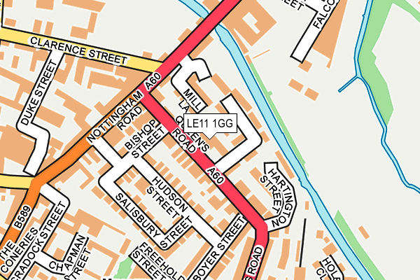 LE11 1GG map - OS OpenMap – Local (Ordnance Survey) LE11 1GG map - OS OpenMap – Local (Ordnance Survey)