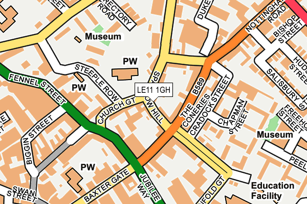 LE11 1GH map - OS OpenMap – Local (Ordnance Survey) LE11 1GH map - OS OpenMap – Local (Ordnance Survey)