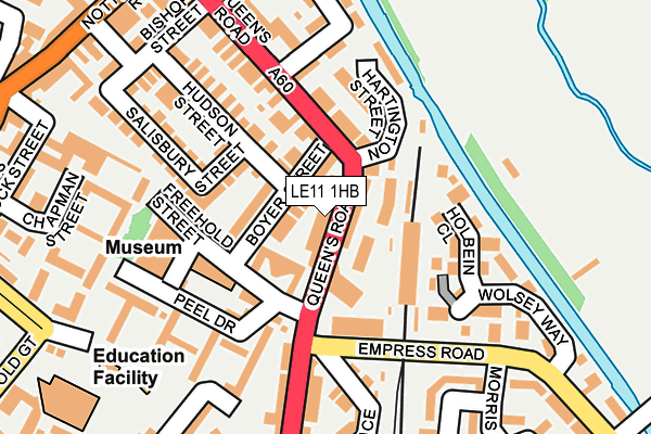 LE11 1HB map - OS OpenMap – Local (Ordnance Survey) LE11 1HB map - OS OpenMap – Local (Ordnance Survey)