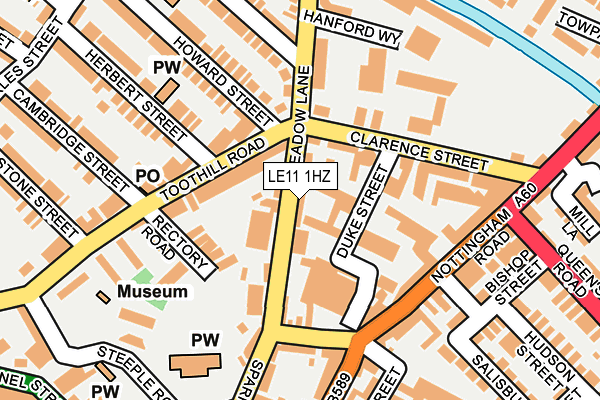 LE11 1HZ map - OS OpenMap – Local (Ordnance Survey) LE11 1HZ map - OS OpenMap – Local (Ordnance Survey)