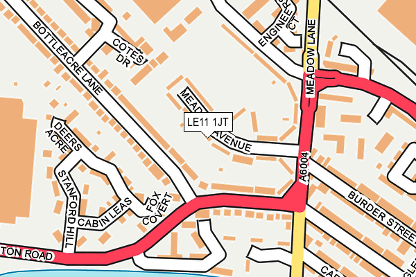 LE11 1JT map - OS OpenMap – Local (Ordnance Survey) LE11 1JT map - OS OpenMap – Local (Ordnance Survey)