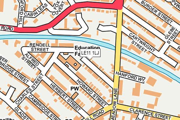 LE11 1LJ map - OS OpenMap – Local (Ordnance Survey) LE11 1LJ map - OS OpenMap – Local (Ordnance Survey)