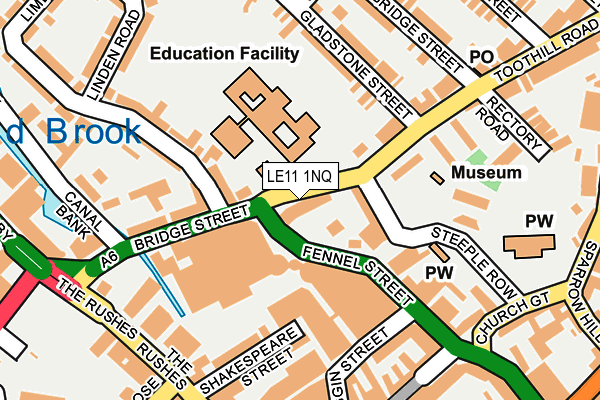 LE11 1NQ map - OS OpenMap – Local (Ordnance Survey) LE11 1NQ map - OS OpenMap – Local (Ordnance Survey)
