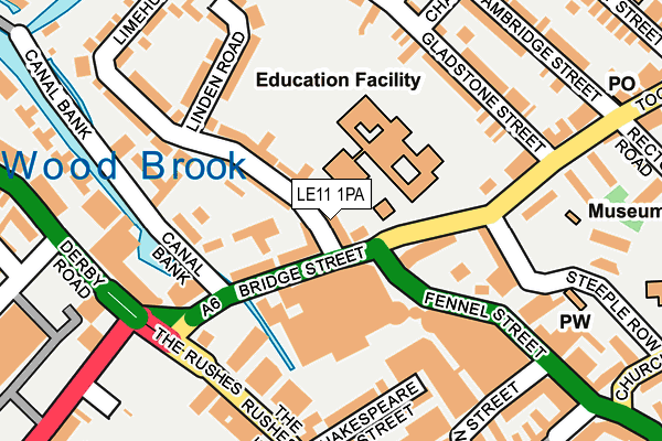 LE11 1PA map - OS OpenMap – Local (Ordnance Survey) LE11 1PA map - OS OpenMap – Local (Ordnance Survey)
