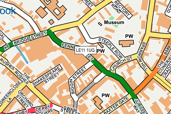 LE11 1UQ map - OS OpenMap – Local (Ordnance Survey) LE11 1UQ map - OS OpenMap – Local (Ordnance Survey)