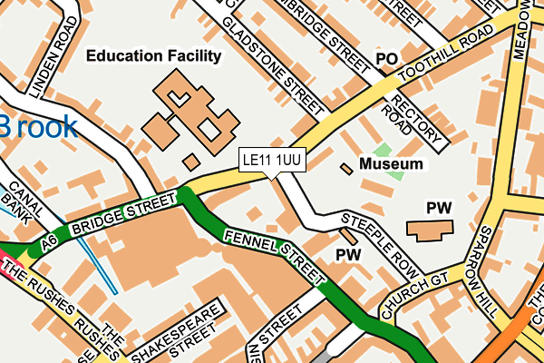 LE11 1UU map - OS OpenMap – Local (Ordnance Survey) LE11 1UU map - OS OpenMap – Local (Ordnance Survey)