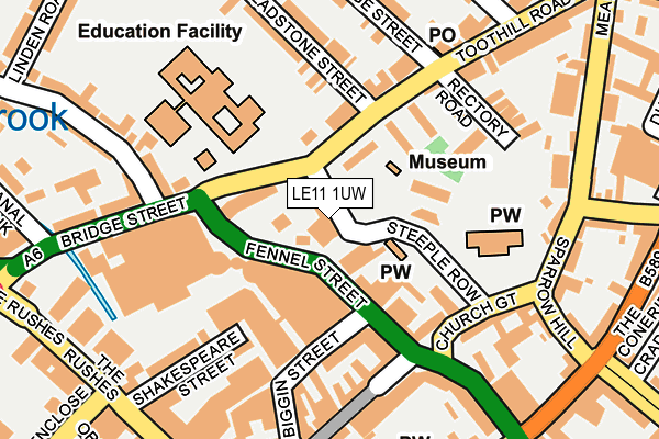 LE11 1UW map - OS OpenMap – Local (Ordnance Survey) LE11 1UW map - OS OpenMap – Local (Ordnance Survey)