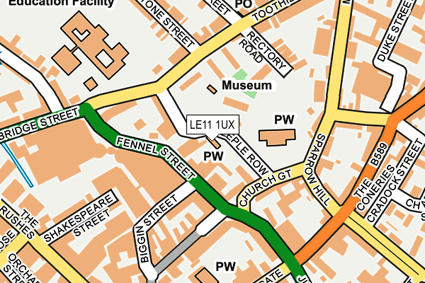 LE11 1UX map - OS OpenMap – Local (Ordnance Survey) LE11 1UX map - OS OpenMap – Local (Ordnance Survey)
