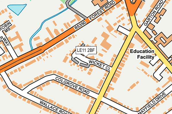 LE11 2BF map - OS OpenMap – Local (Ordnance Survey) LE11 2BF map - OS OpenMap – Local (Ordnance Survey)