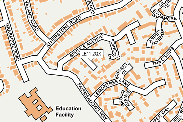 LE11 2QX map - OS OpenMap – Local (Ordnance Survey) LE11 2QX map - OS OpenMap – Local (Ordnance Survey)