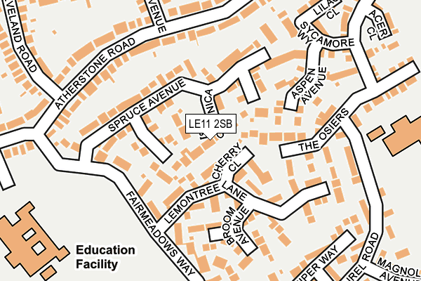 LE11 2SB map - OS OpenMap – Local (Ordnance Survey) LE11 2SB map - OS OpenMap – Local (Ordnance Survey)