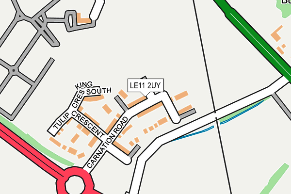 LE11 2UY map - OS OpenMap – Local (Ordnance Survey) LE11 2UY map - OS OpenMap – Local (Ordnance Survey)